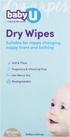 Baby U Dry Wipes 100% Biodegradable