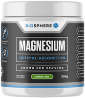 Biosphere Magnesium powder 300g, Lemon Lime Flavour - Formulated for optimal absorption