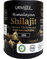 Urmilife Himalayan Shilajit Resin, 75% Fulvic Acid – Pure & Natural