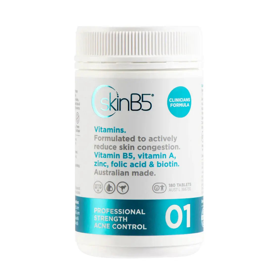 SkinB5 Professional Strength Acne Control Tablets Promotes Clear Skin