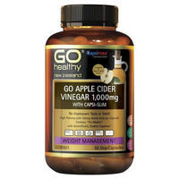 GO Healthy Go Apple Cider Vinegar 1000mg With Capsi-Slim 60 Vege Capsules