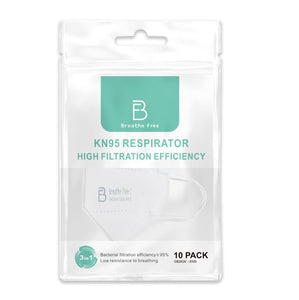 Breathe Free KN95 Resp Face Mask 10 PCS (BF-4)