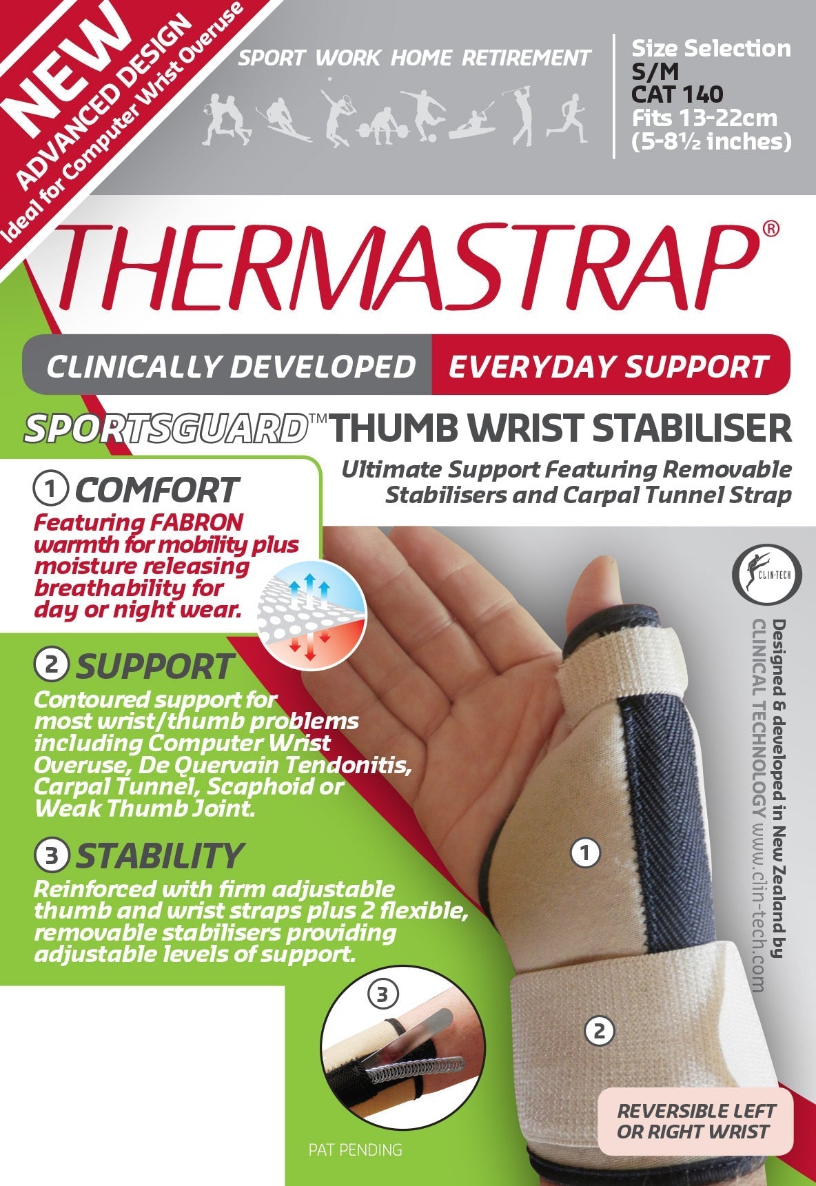 Thermastrap Sportsguard Thumb Wrist Stabiliser