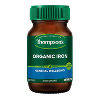 Thompson's Organic Iron 24mg 30 Tablets