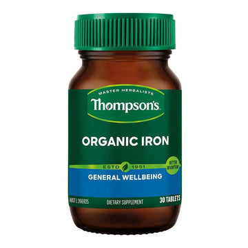 Thompson's Organic Iron 24mg 30 Tablets